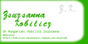 zsuzsanna kobilicz business card